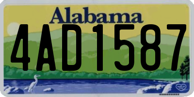 AL license plate 4AD1587