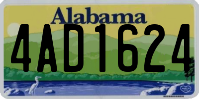 AL license plate 4AD1624