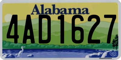 AL license plate 4AD1627