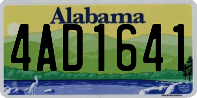 AL license plate 4AD1641