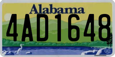 AL license plate 4AD1648