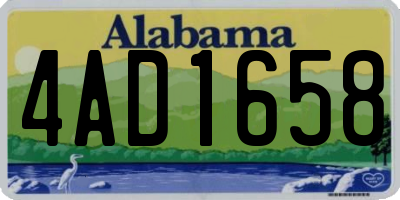 AL license plate 4AD1658