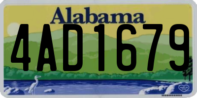 AL license plate 4AD1679
