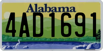 AL license plate 4AD1691