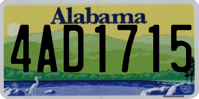 AL license plate 4AD1715