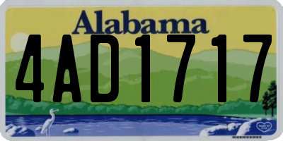 AL license plate 4AD1717