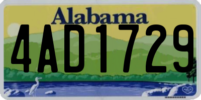 AL license plate 4AD1729