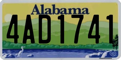 AL license plate 4AD1741
