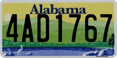 AL license plate 4AD1767