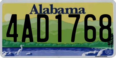AL license plate 4AD1768