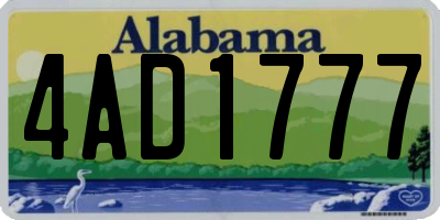 AL license plate 4AD1777
