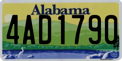 AL license plate 4AD1790