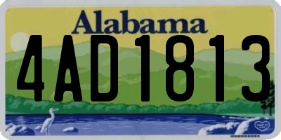 AL license plate 4AD1813