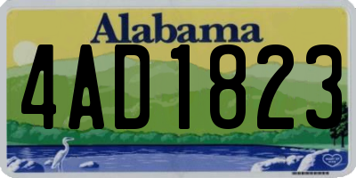 AL license plate 4AD1823