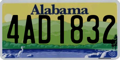 AL license plate 4AD1832