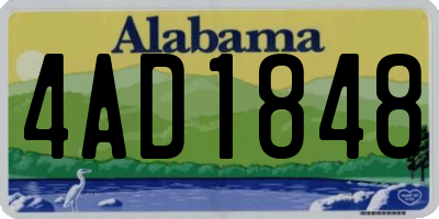 AL license plate 4AD1848