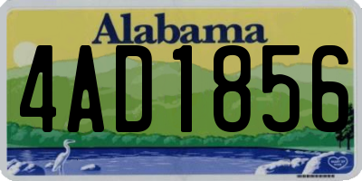 AL license plate 4AD1856