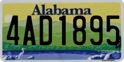 AL license plate 4AD1895