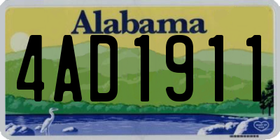 AL license plate 4AD1911