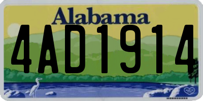 AL license plate 4AD1914