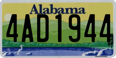 AL license plate 4AD1944