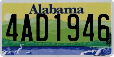 AL license plate 4AD1946