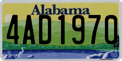 AL license plate 4AD1970