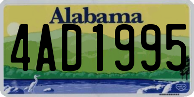 AL license plate 4AD1995