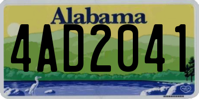AL license plate 4AD2041