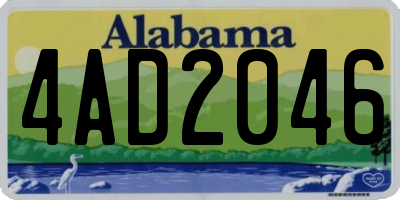 AL license plate 4AD2046