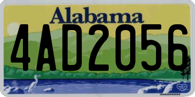 AL license plate 4AD2056