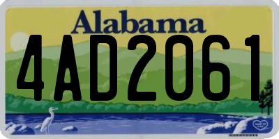 AL license plate 4AD2061
