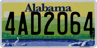 AL license plate 4AD2064
