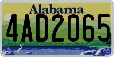 AL license plate 4AD2065