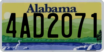 AL license plate 4AD2071