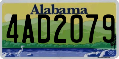 AL license plate 4AD2079