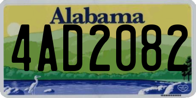 AL license plate 4AD2082