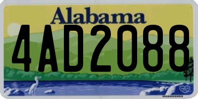 AL license plate 4AD2088