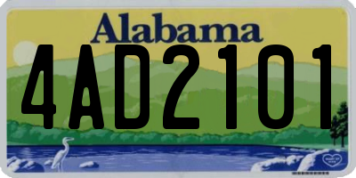 AL license plate 4AD2101