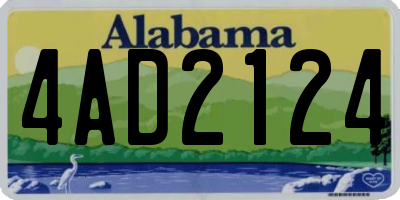 AL license plate 4AD2124