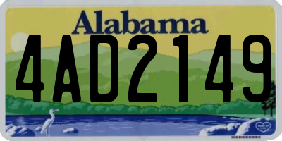 AL license plate 4AD2149