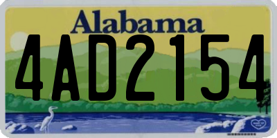 AL license plate 4AD2154