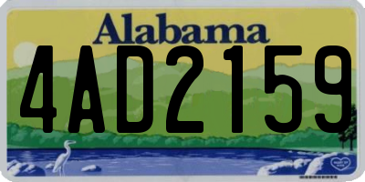 AL license plate 4AD2159