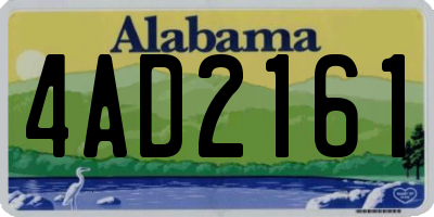 AL license plate 4AD2161