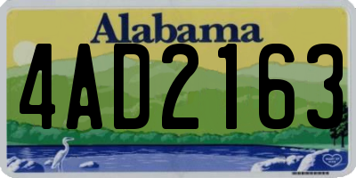 AL license plate 4AD2163