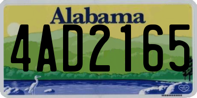 AL license plate 4AD2165