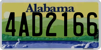 AL license plate 4AD2166