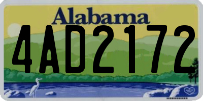 AL license plate 4AD2172