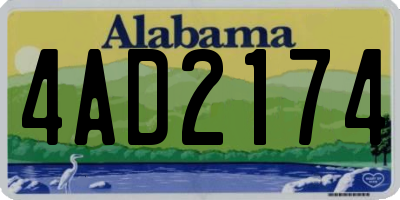 AL license plate 4AD2174
