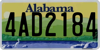 AL license plate 4AD2184